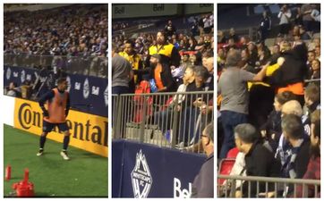 Watch the hilarious moment an MLS fan hurls bizarre choice of missiles at substitute