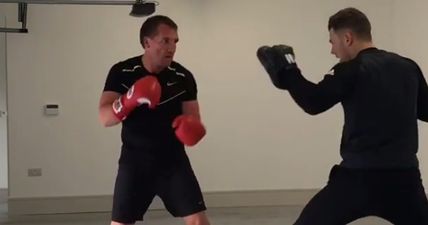 If you want to see Brendan Rodgers boxing to Kanye West, you’re in the right place