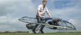 This man has built his own hoverbike and we want a go, right now