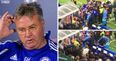 Shameful scenes at Stamford Bridge as 69-year-old Guus Hiddink is pushed to the ground