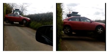 This is what can happen if you park your car like an idiot in the countryside