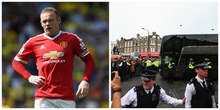 Wayne Rooney reacts to West Ham fans who “smashed up” Manchester United team bus