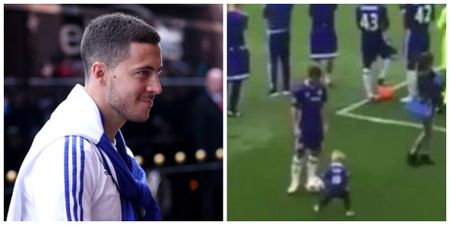 Watch Eden Hazard cruelly humiliate his young son after Chelsea v Leicester