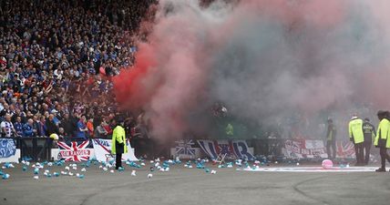 Pitch invasion spills over into pockets of violence following Hibs’ Scottish Cup final victory