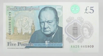 Here’s the first look at the new Winston Churchill £5 note