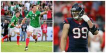 Watch Javier Hernandez get starstruck meeting NFL star JJ Watt