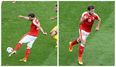 Admir Mehmedi nearly ripped the net out with this Switzerland equaliser