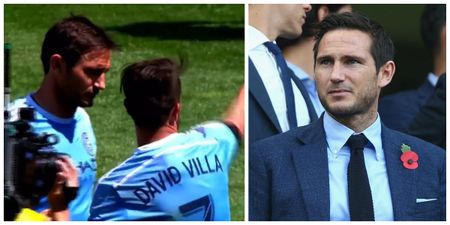 David Villa gave Frank Lampard a right bollocking despite scoring