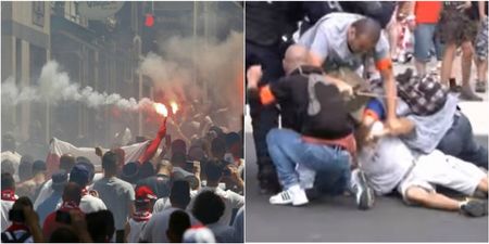 Polish ultras were hammered by police after fights broke out before the Ukraine game