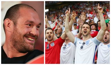 Tyson Fury spends fortune on Jägerbombs for England fans and leads them through Nice streets