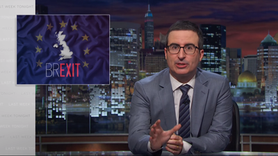 John Oliver’s Brexit reaction features an incredible, but unsubtle, David Cameron/pig joke