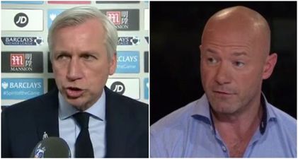 Alan Pardew has reacted bizarrely to Alan Shearer wanting to be England manager