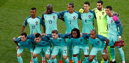 Cristiano Ronaldo’s reaction to ballboy sneaking on Portugal’s team photo is brilliant