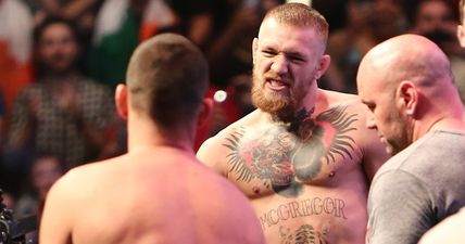 Watch Conor McGregor come face to face with Nate Diaz for the first time since UFC 196