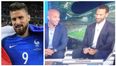 Rio Ferdinand and Thierry Henry couldn’t stop themselves from laughing at Olivier Giroud’s lack of pace