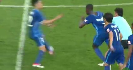 Watch former Chelsea midfielder Ramires as he furiously tries to attack referee