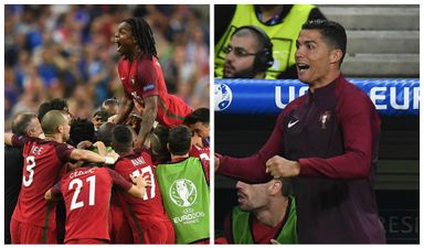 Cristiano Ronaldo cries tears of joy at Eder’s Euro 2016-clinching goal