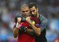 Watch Pepe celebrate Portugal’s famous win by puking up on the pitch