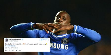 Football community sends well-wishes to Demba Ba after horror injury