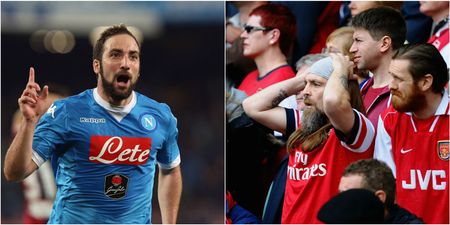 Arsenal fans don’t react well to missing out on Gonzalo Higuain