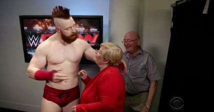 Sheamus turns on the charm for James Corden’s mum on WWE Raw