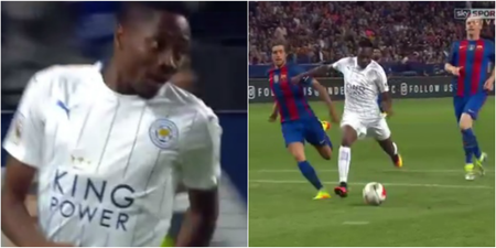 Leicester new boy Musa absolutely burns off Barcelona with frightening pace to score