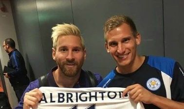 Marc Albrighton fan utterly delighted as his idol presents him with signed shirt