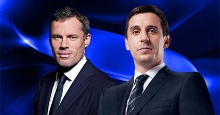 Gary Neville is back on Sky and Jamie Carragher has already started with the pisstaking