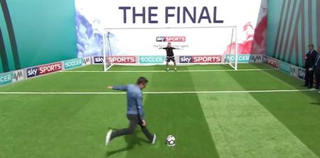 Gary Neville celebrates return to Sky with absolutely atrocious penalty