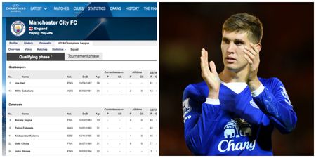 Man City accidentally announce John Stones signing – via Uefa’s website