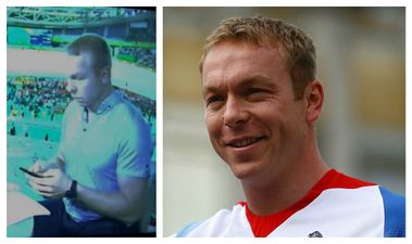 Viewers enjoyed Chris Hoy’s cheeky reaction to being caught on his phone live on air