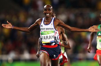 Watch Mo Farah overcome mid-race fall in 10,000m to win third Olympic gold medal