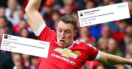 Football fans tear into Phil Jones after he asks them to help design a new United kit