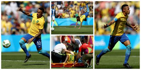 Neymar scores fastest goal in Olympic history, gets stretchered off, keeps playing