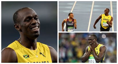 Usain Bolt and Andre DeGrasse couldn’t stop grinning at each other after qualifying for the 200m final