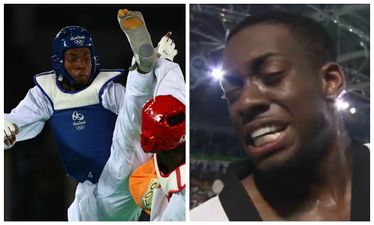 Lutalo Muhammad can’t hold back the tears after heart-breaking last gasp taekwondo defeat