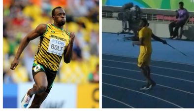 Usain Bolt had a go at javelin at Rio and he did remarkably well for a sprinter