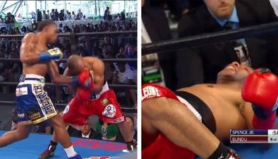 This was one vicious uppercut KO from America’s ‘new Floyd Mayweather’