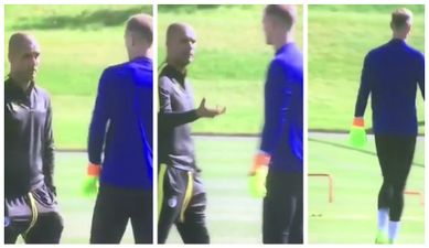 Joe Hart seems to walk out of training after heated debate with Guardiola