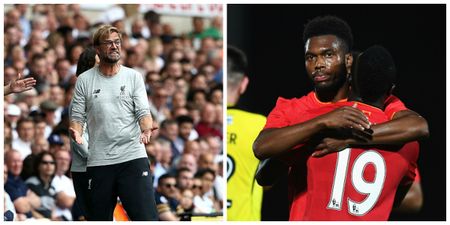 Daniel Sturridge looked thoroughly pissed off at Jurgen Klopp’s substitutions at Spurs