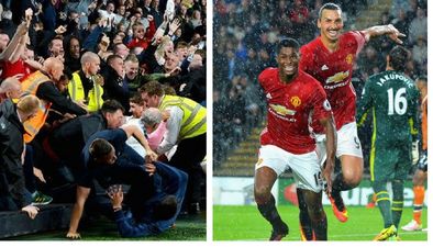 Manchester United fan breaks his leg celebrating Marcus Rashford’s winner