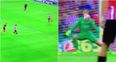 Barcelona goalkeeper makes up for error by saving a shot with his face