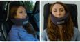 This woman has invented a head-hammock so you can sleep on the go anywhere