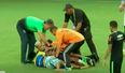 Brazil fans tackled Neymar to the ground during a recent training session