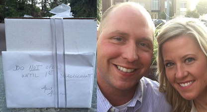 This couple waited NINE years to open their wedding gift…but it was worth it