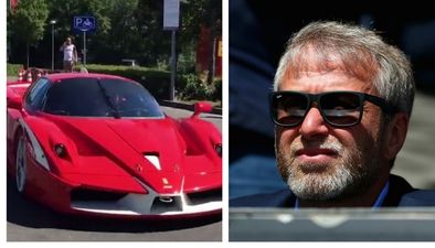 Chelsea owner Roman Abramovich shows of his £8.5m fleet of supercars for the first time