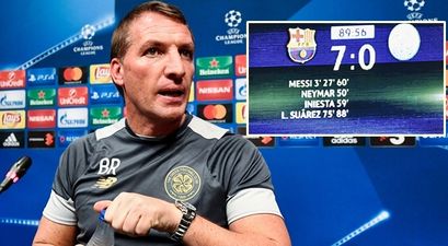 Brendan Rodgers insists Celtic’s record European defeat was “no embarrassment”