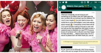 This guy played along perfectly after being added to a hen night’s WhatsApp group chat