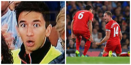 Marko Grujic couldn’t believe Jordan Henderson’s wonderstrike against Chelsea