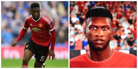 Timothy Fosu-Mensah is not at all happy with how he looks on FIFA 17